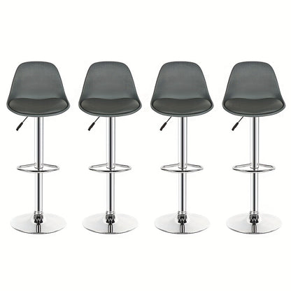 Krukje – Barstoel – Keukenkruk – Counterkruk – Bistrokruk – Verstelbaar 55-75 cm – Kunstleer Zitting Met Metalen Frame