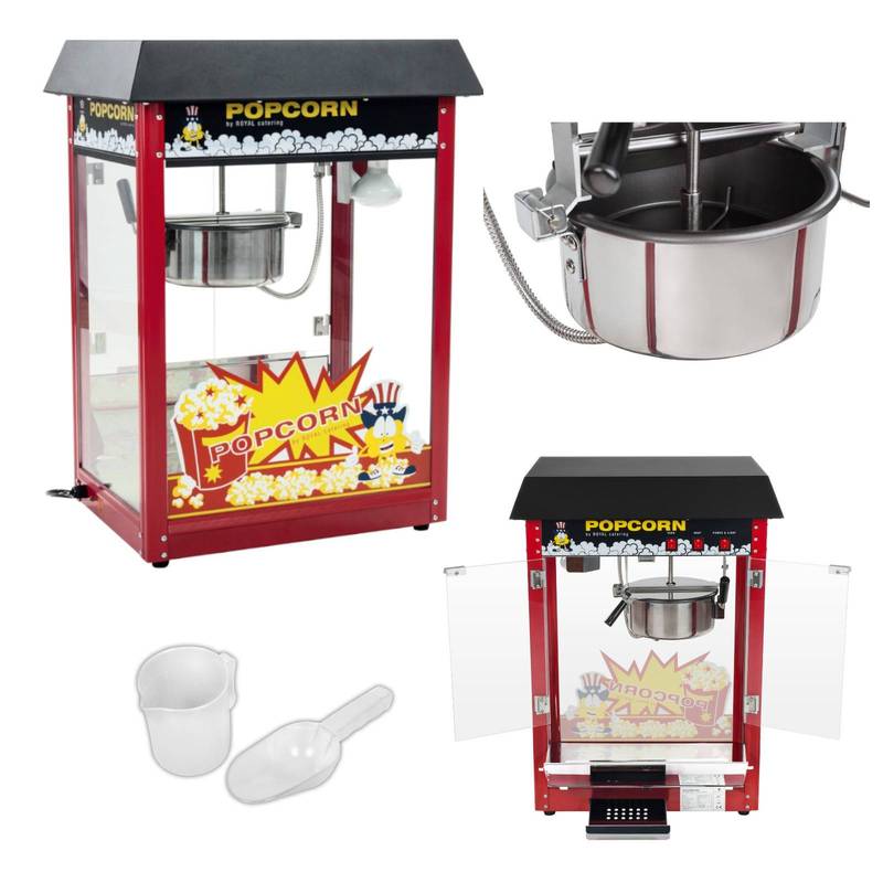 Bar Popcorn Machine with Black Visor - QUORE