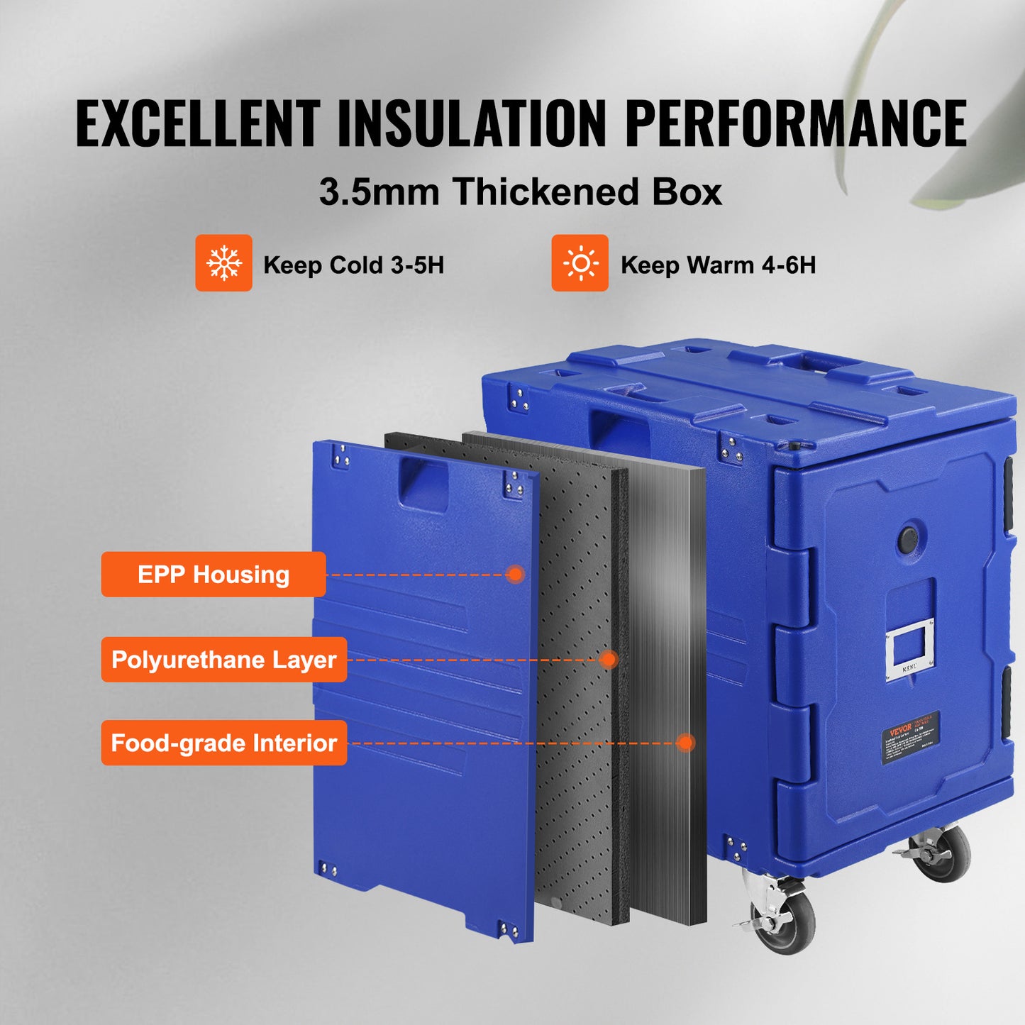 Thermobox – Koelbox – IJsbox – Isolatiedoos – Opbergcontainer – PE Kunststof – Duurzaam En Lichtgewicht – Zonder Elektriciteit