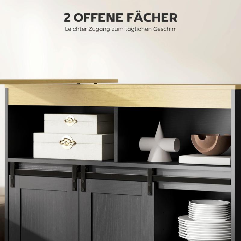 Uitbreidbare Barset – Bartafel Set – Bar Tafel – Bar Kruk – Bar Stoel – 3 Verstelbare Planken – Robuuste MDF Constructie