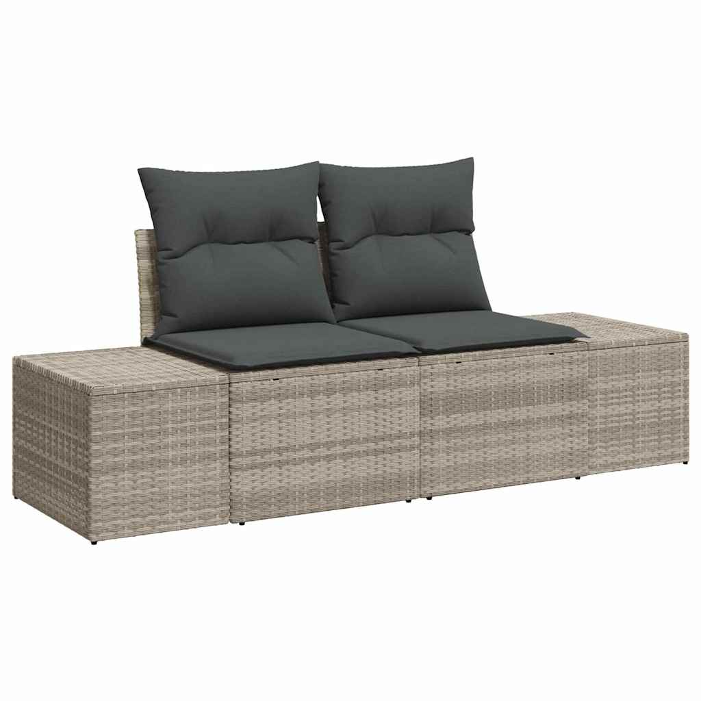 Tuinbank – Loungeset – Buitenbank – Zithoek – Modular – Lichtgrijs – 7-Zits Comfortabel – Weerbestendig