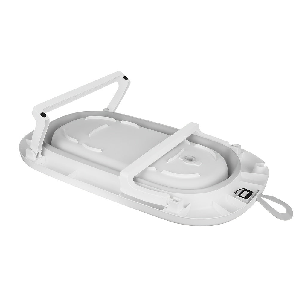 Hondenbadkuip – Opvouwbaar Huisdierenbad – Draagbaar Hondenbad – Badkuip Met Afvoerklep – Wasmand – Ruimtebesparend – 76x45x18 cm – Stevig Waterafstotend PP-Materiaal - Grijs