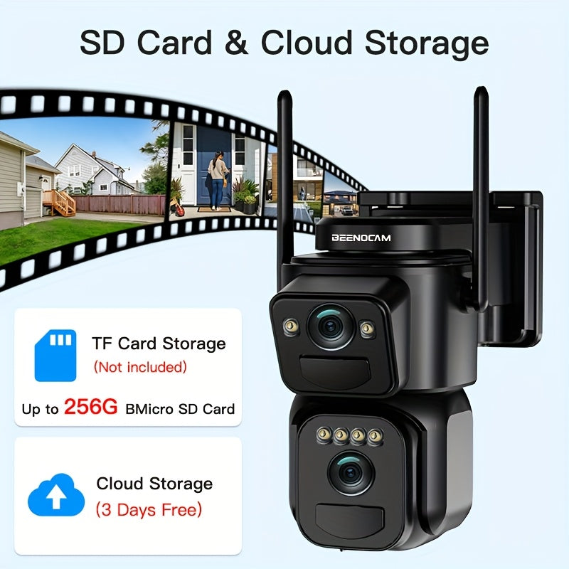 Draadloze Beveiligingscamera – IP Camera – Buiten Camera – Wifi Camera – Surveillance Camera – 360° Draaibaar – 1080p Full HD – PIR Mensherkenning – Tweeweg Audio – Sirene Alarm