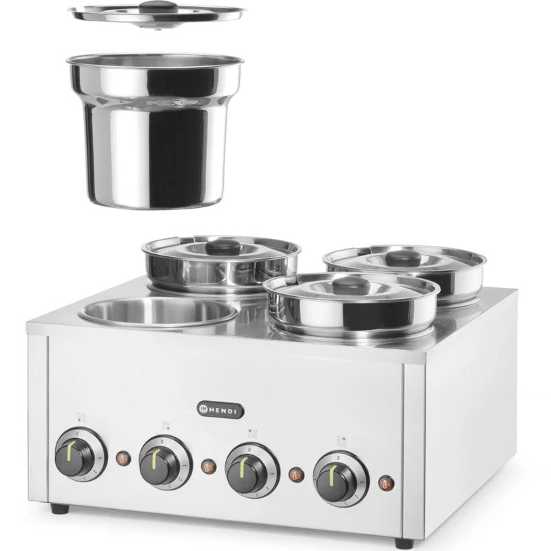 Elektrische Warmhouder – Soep Verwarming – Saus Warmplaat – Buffet Verwarming – Thermobak – 800 Watt Vermogen – 16 Liter Capaciteit Roestvrij Staal