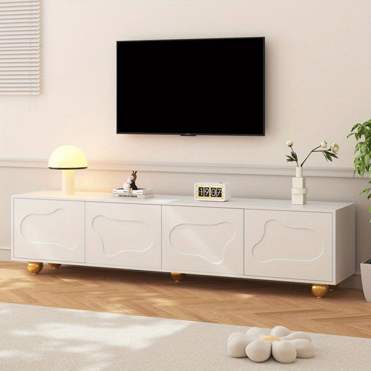 TV-meubel – TV-kast – Lowboard – Media Console – TV-dressoir – Wolkvormig – 180x40x45 cm – 2 Kastjes – Max. 60 kg Belastbaar – Geschikt voor 75-inch televisie