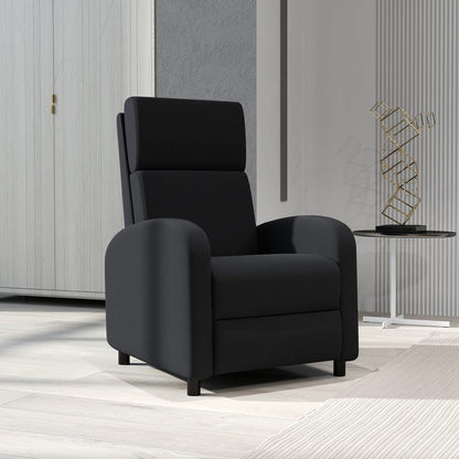 Relaxfauteuil – Verstelbare Fauteuil – Relaxstoel – Ruststoel – Zwart – Verstelbare Rugleuning Tot 160° – Ingebouwde Voetensteun