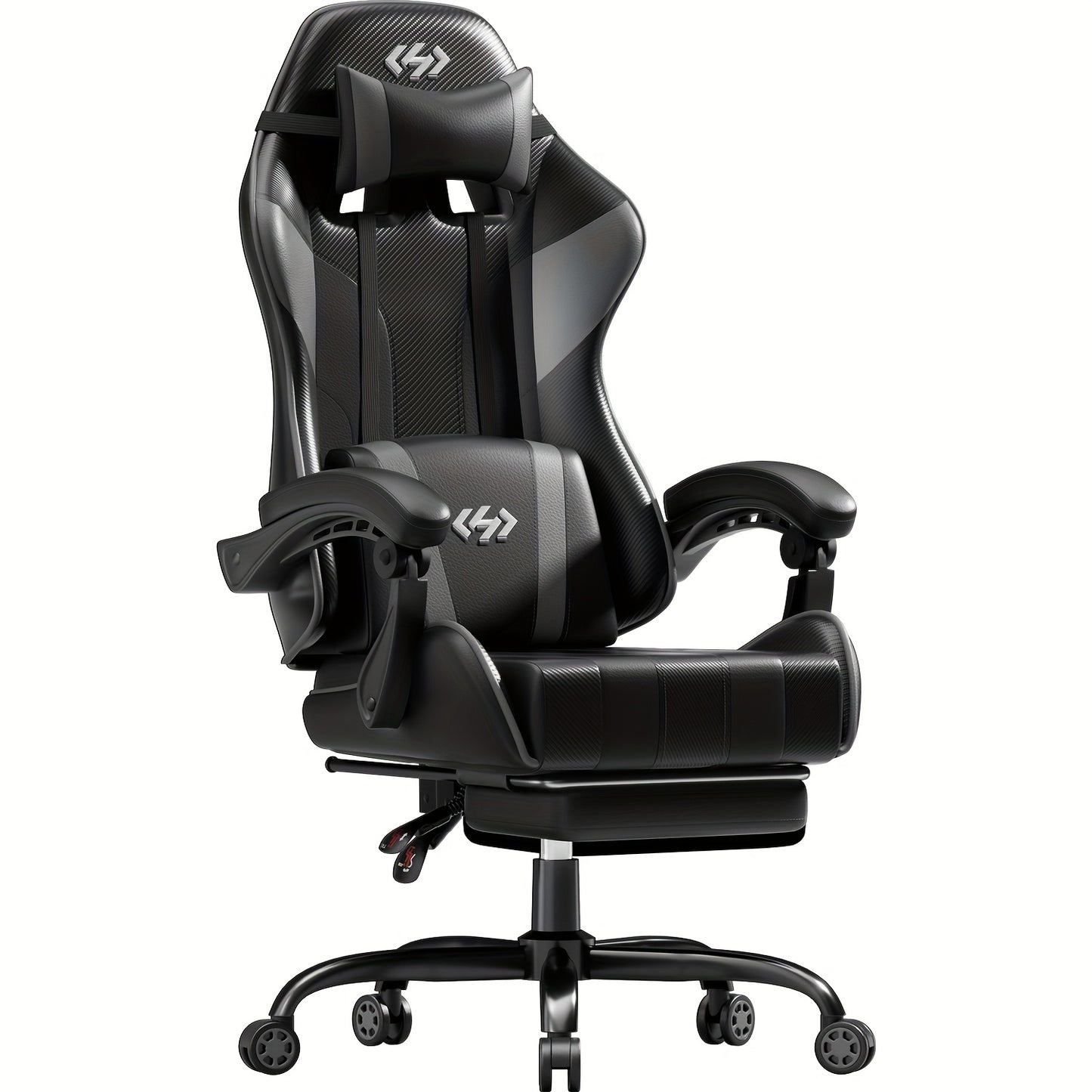 Gamingstoel – Gamestoel – Gaming Chair – Bureaustoel – Racestoel – Ergonomisch Design – Verstelbare Rugleuning & Voetsteun – PU-Leder – Max. 150 kg Belastbaar