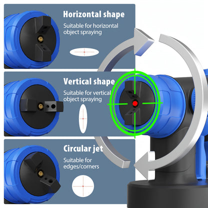 Verfspuit – Verfpistool – Verfspuitpistool – Draadloze Verfspuit – HVLP Verfspuit – 21V Lithium-Ion Accu – 4 Nozzles Inclusief – Instelbare Verfdoorvoer – Ergonomisch Ontwerp