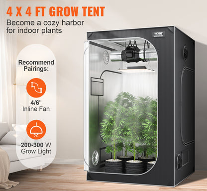 Kweektent – Growtent – Growbox – Kweekkast – Binnenkweek – 48x48x80 inch – 2000D Oxford Stof – 100% Reflecterend Mylar Uiterlijk