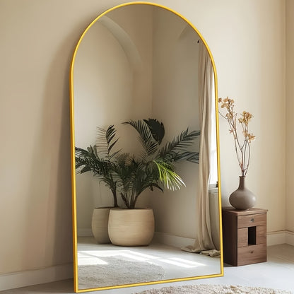 volle lengte spiegel – staande spiegel – vloerspiegel – grote spiegel – vintage spiegel – roestvrijstalen frame – 180,3 x 71,1 cm – geen montage nodig
