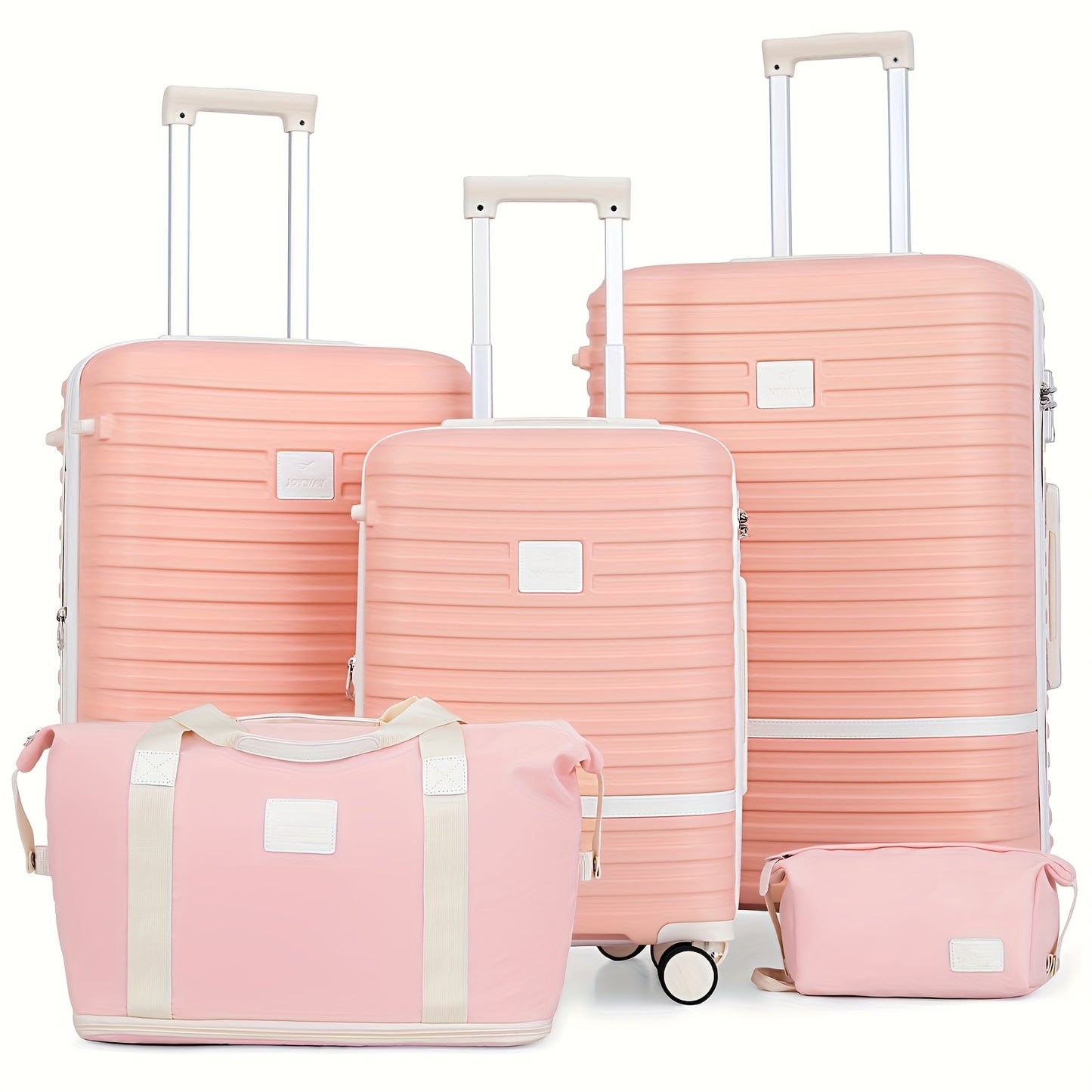 Hardschalige Kofferset – Reiskoffer – Suitcase – Bagage – Cabin Bag – Lichtgewicht ABS Materiaal – 20/24/28 Inch – Roze Variant