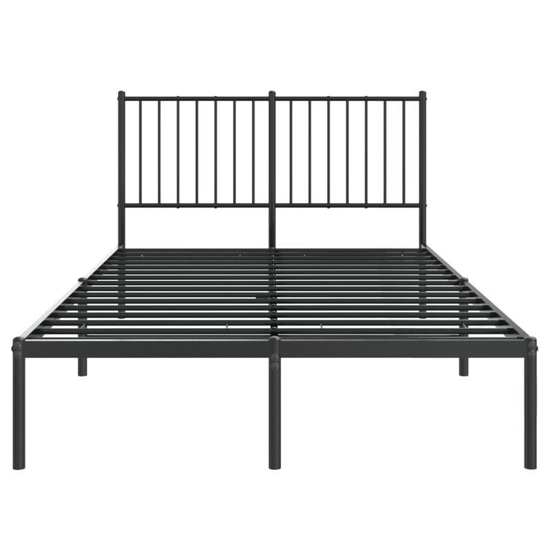 Giroletto con Testiera in Metallo Nero 120x190cm