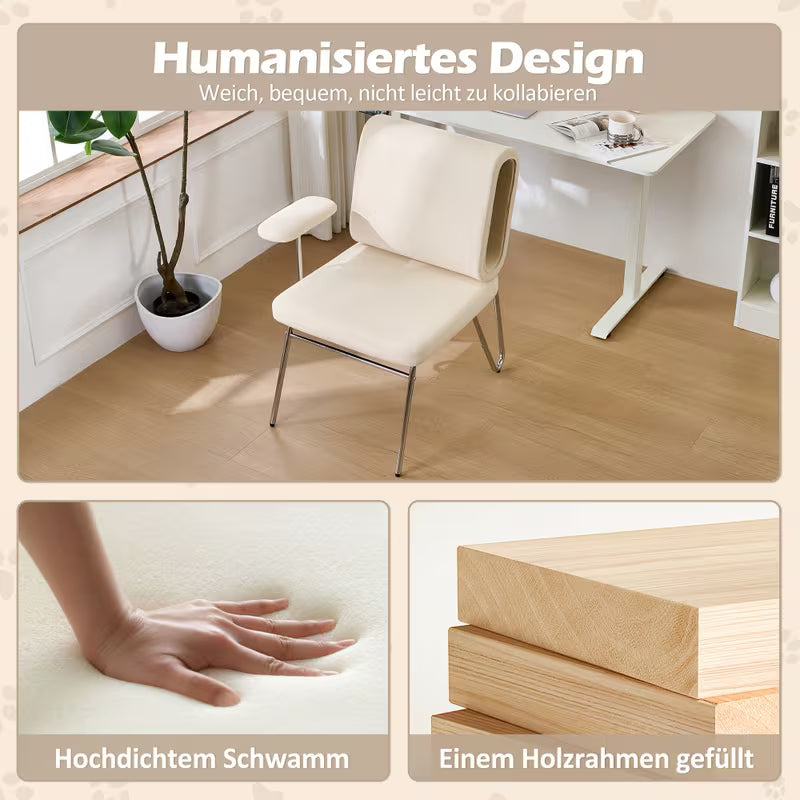 Bureaustoel – Office Chair – Gamestoel – Computerstoel – Bureaustoel – Ergonomisch Design – Ingebouwd Kattenbed – Stabiel Metalen Frame – Krasbestendig – Ruim Zitvlak – Verstelbare Armleuningen – Compact & Onderhoudsvriendelijk – Blauw