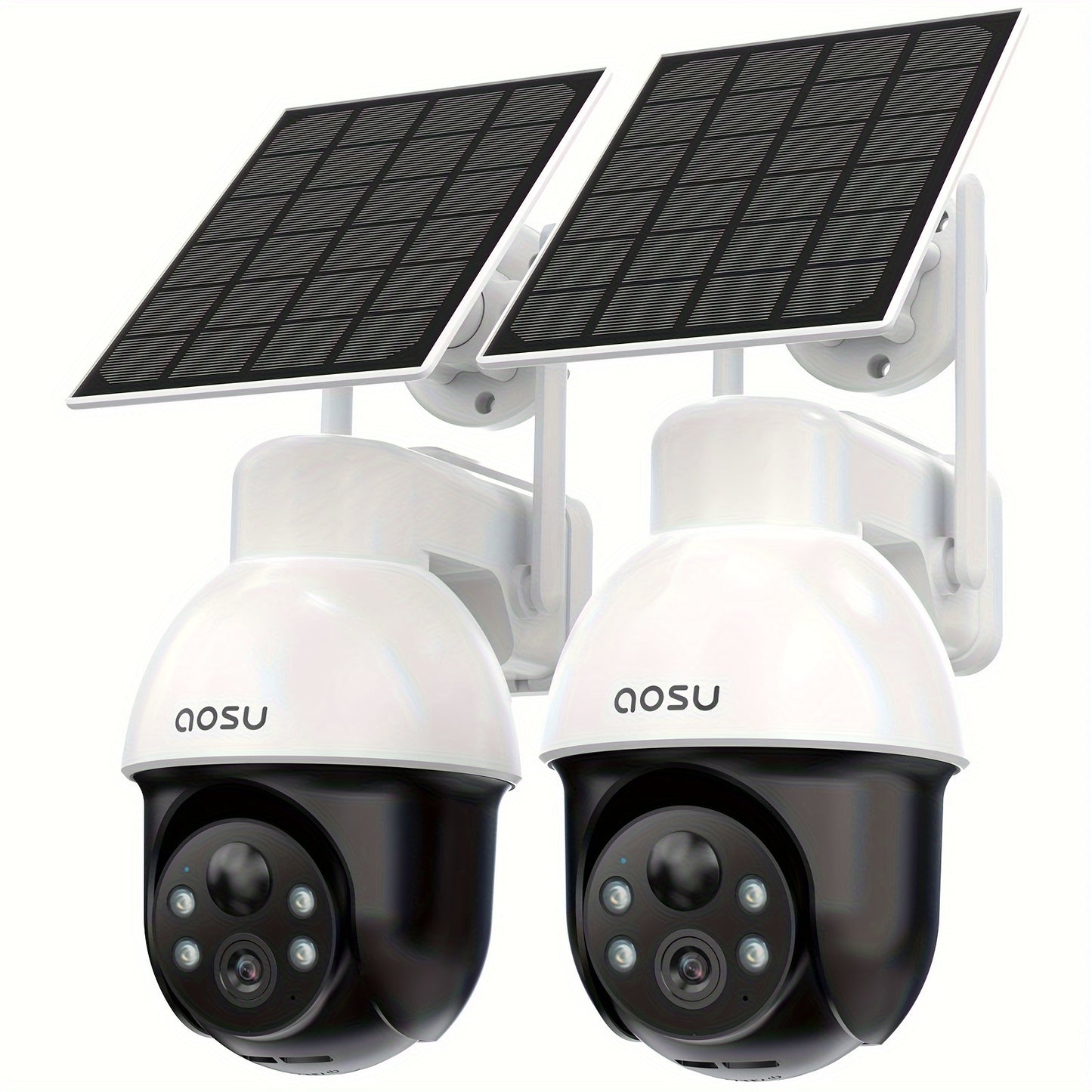 Draadloze Beveiligingscamera – Buiten Camera – Zonnepaneel Camera – Wifi Camera – Surveillance Camera – 2 Stuks – 5MP Nachtzicht – Panoramische PTZ Met Bewegingssensor