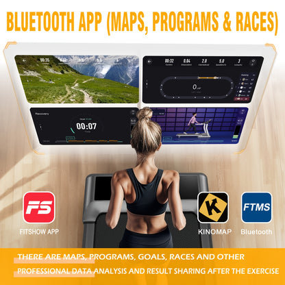 Loopband – Walking Pad – Treadmill – Wandelband – Walking Pad Elektrisch – 6,5% Hellingshoek – Draadloos Bedienbaar Met Afstandsbediening