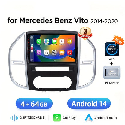 2DIN Android Multimedia Speler – Autoradio – Navigatiesysteem – Touchscreen Stereo – Wifi CarPlay Android Auto – 9 Inch IPS Scherm – Plug & Play Installatie