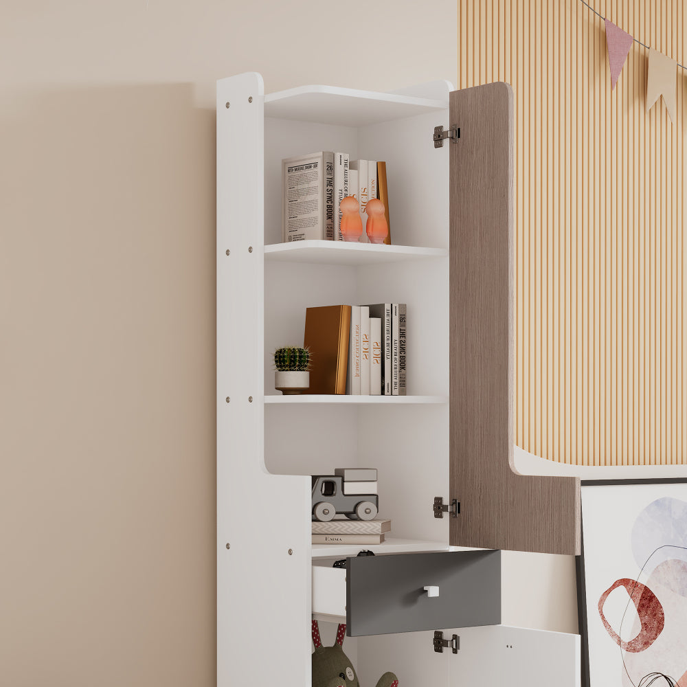 Boekenkast – Opbergkast – Vakkenkast – Kast – Dressoir – Meturen & Lades – Metalen Constructie – Compact Verticaal Design – 68,5 cm Hoog – 45 kg Draagvermogen