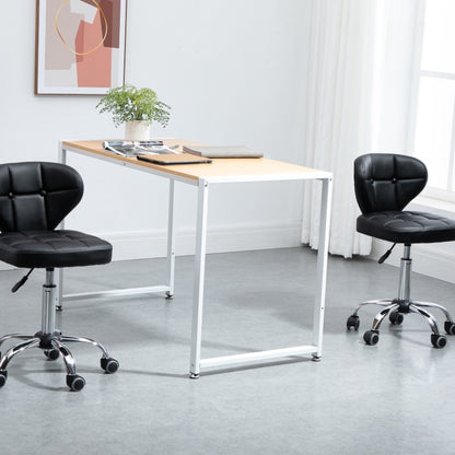 Barkruk – Kruk – Werkstoel – Barstoel – Zithulp – Verstelbare Zithoogte 45-72,87 cm – Draaibare Zitting Met Rugleuning – Metaal Donkergrijs