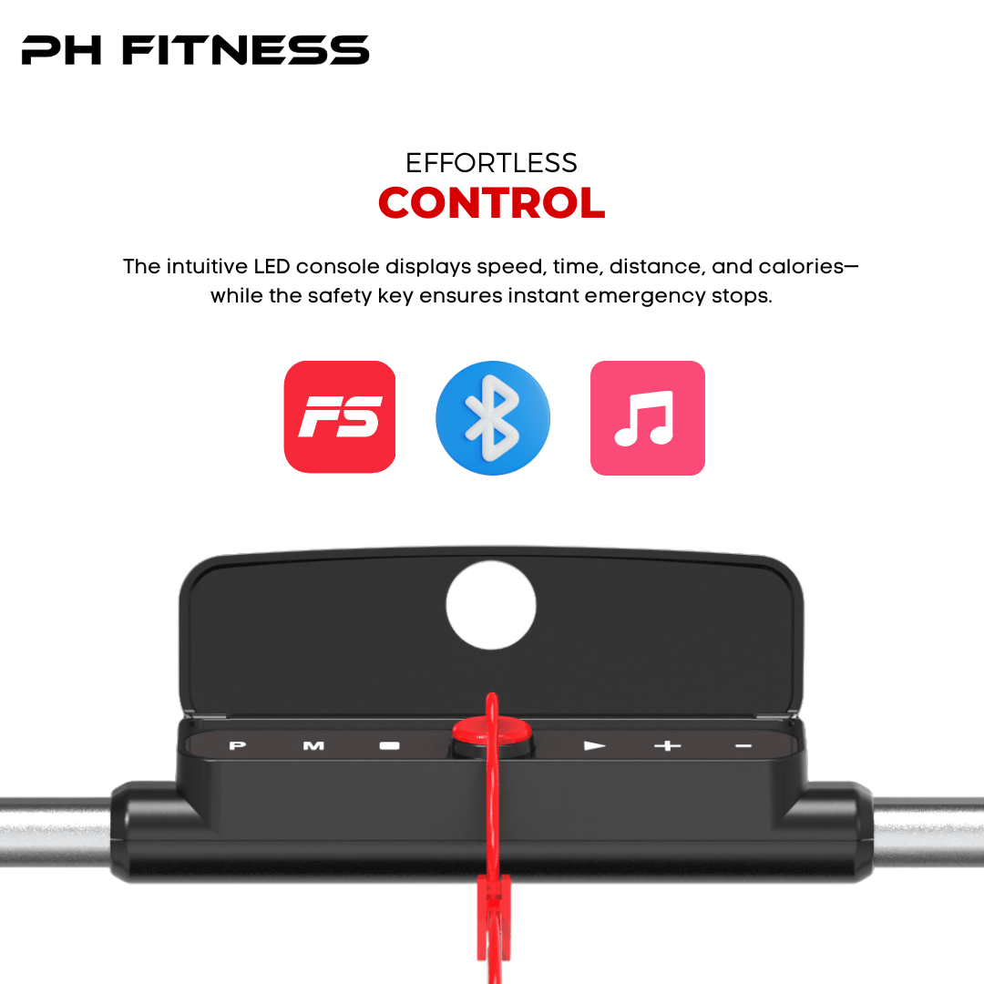 Loopband – Treadmill – Hardloopband – Wandelmachine – Fitnessapparaat – Inklapbaar Design – 1,5PK Motor – Bluetooth App – 130kg Draagvermogen – 12 Trainingsprogramma’s