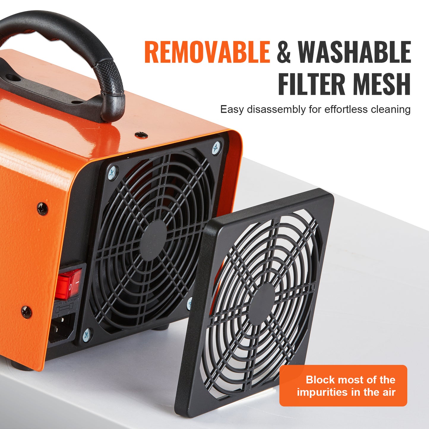 Ozongenerator – Ozonisator – Luchtzuiveraar – Geurverwijderaar – Air Purifier – 12000 mg/h Ozonproductie – Timer 0-120 Minuten met Vochtigheidsdisplay
