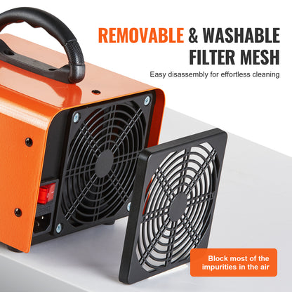 Ozongenerator – Ozonisator – Luchtzuiveraar – Geurverwijderaar – Air Purifier – 12000 mg/h Ozonproductie – Timer 0-120 Minuten met Vochtigheidsdisplay