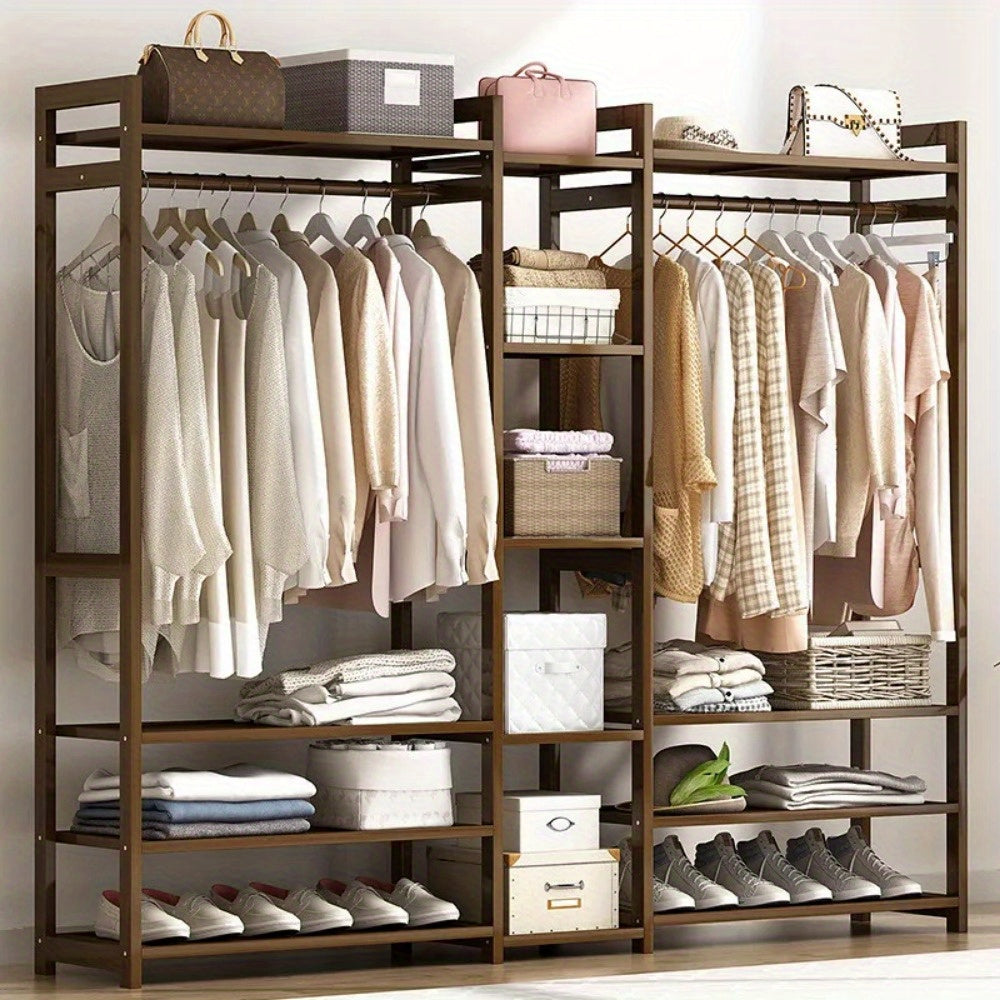 Kledingrek – Garderoberek – Dressboy – Kledingstandaard – Vrijstaand – Bamboe en Hout – Duurzaam & Lichtgewicht
