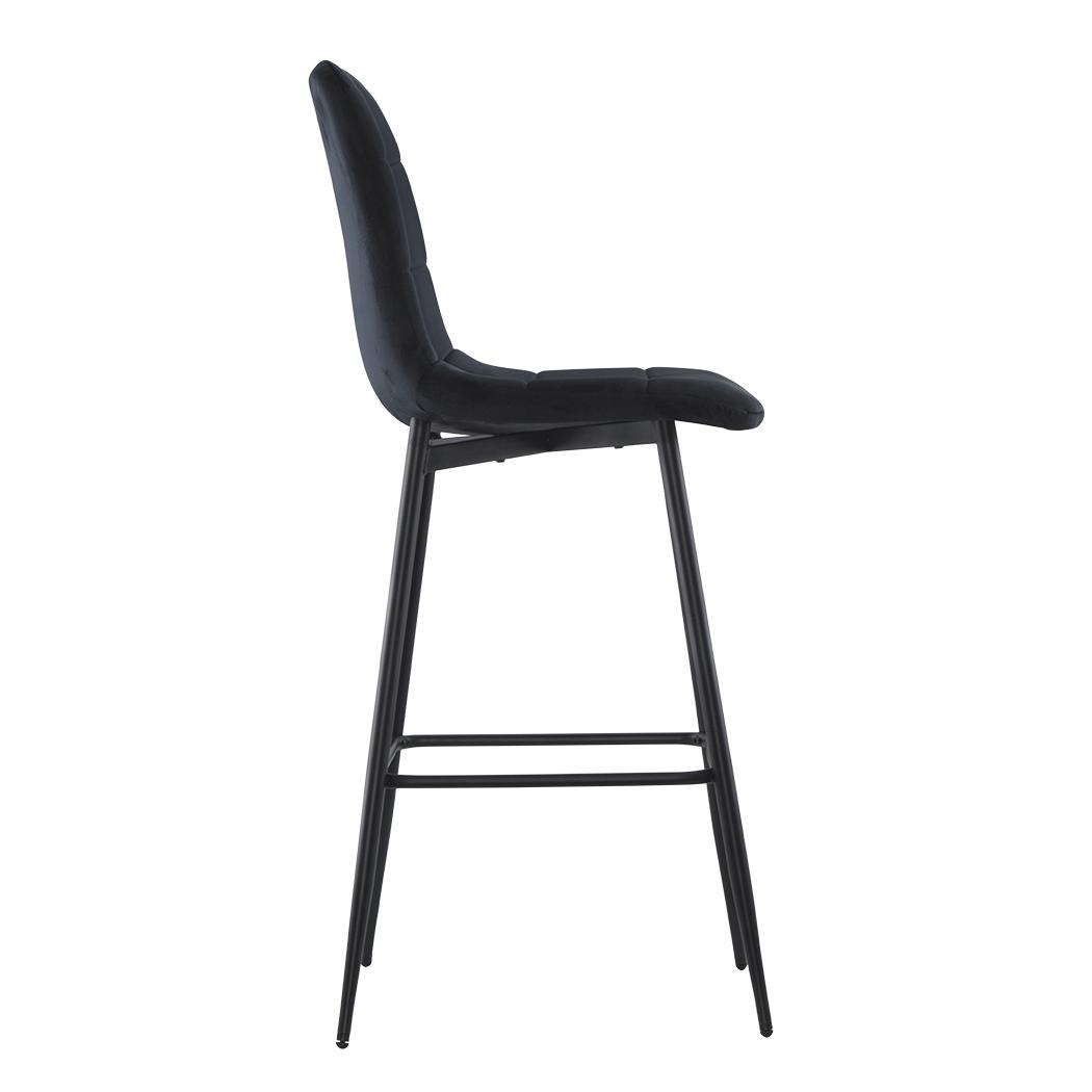 Velvet Fauteuils – Fluwelen Stoelen – Lounge Fauteuils – Zachte Relaxstoelen – Set Van 2 – Polyester Velvet Bekleding – Zwart Houten Frame
