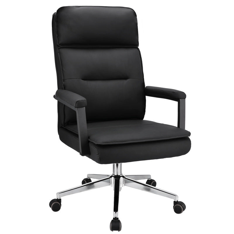 Bureaustoel – Office Chair – Kantoorstoel – Draaistoel – Werkstoel – Eco-leer Bekleding – Verstelbare Hoogte 43-49 cm
