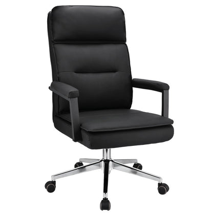 Bureaustoel – Office Chair – Kantoorstoel – Draaistoel – Werkstoel – Eco-leer Bekleding – Verstelbare Hoogte 43-49 cm