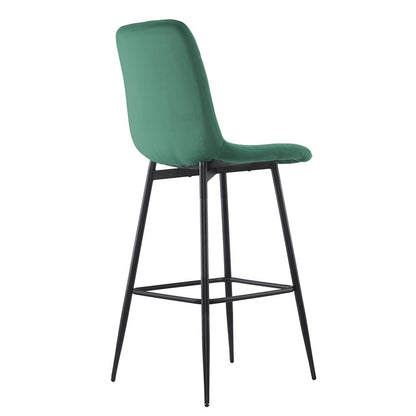Velvet Fauteuils – Fluwelen Stoelen – Lounge Stoelen – Zacht Zitmeubilair – Gezellige Fauteuils – Set Van 2 – Groen – Houten Frame – Rugleuning Met Voetensteun