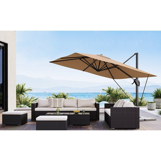 Parasol – Hoekparasol – Tuinparasol – Balkonparasol – 290x290 Cm – 360° Rotatie – UPF 50+ Bescherming