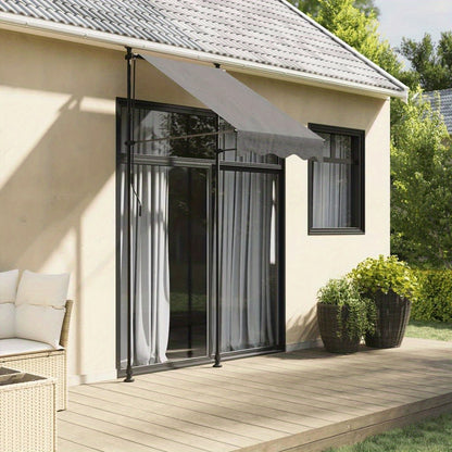 Uittrekbare Luifel – Zonnescherm – Uitvalscherm – Balkonluifel – Terrasluifel – Weerbestendig Polyester – Compact 100x150 cm