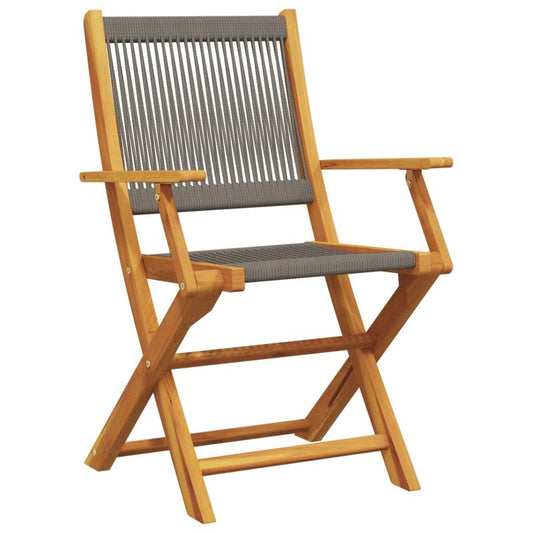 Inklapbare Tuinstoel – Buitenstoel – Campingstoel – Vissersstoel – Picknickstoel – Massief Acaciahout – Lichtgewicht Polypropyleen Frame