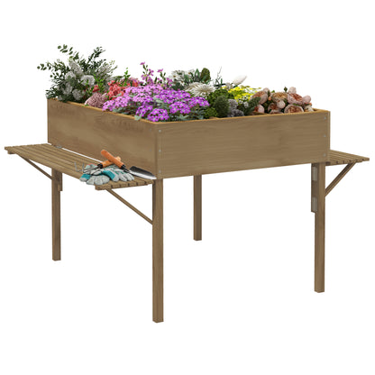 Verhoogde Plantenbak – Tuinbak – Kruidenbak – Groentetuinbak – Bloembak – 12 Vakjes – Vurenhout Met Zijplanken