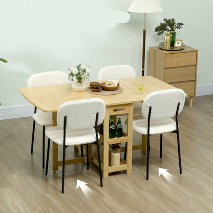 Eetkamerstoelen – Stoelen – Kuipstoelen – Keukenstoelen – Woonkamerstoelen – Set van 4 – Fluwelen Bekleding – Met Stalen Poten – Wit