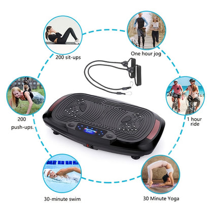 Vibratieplaat – Trilplaat – Fitnessboard – Powerplate – Vibraplate – 120 Niveaus Touchbediening – Stille Motor – Max Belastbaarheid 200 kg – ABS Behuizing
