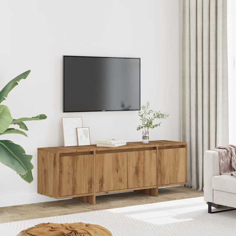 TV-kast – Tv-meubel – Houten kast – Eiken tv-meubel – Mediameubel – Massief eikenhout – Compact 120x30x40,5 cm – Duurzaam en stijlvol