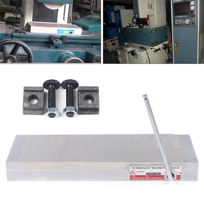 Magneetplaat – Magnetische Spanningsplaat – Permanente Magneetplaat – Klemplaat – Magnetisch Werkstukhouder – 40x10 cm – Messing Materiaal – Geen Stroomvoorziening Nodig