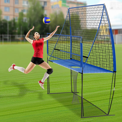 Volleybalnet – Trainingsnet – Sportnet – Oefennet – Verstelbaar Net – Blauw – Verstelbare Hoogte 1,98-2,40 m – Lichtgewicht Nylon