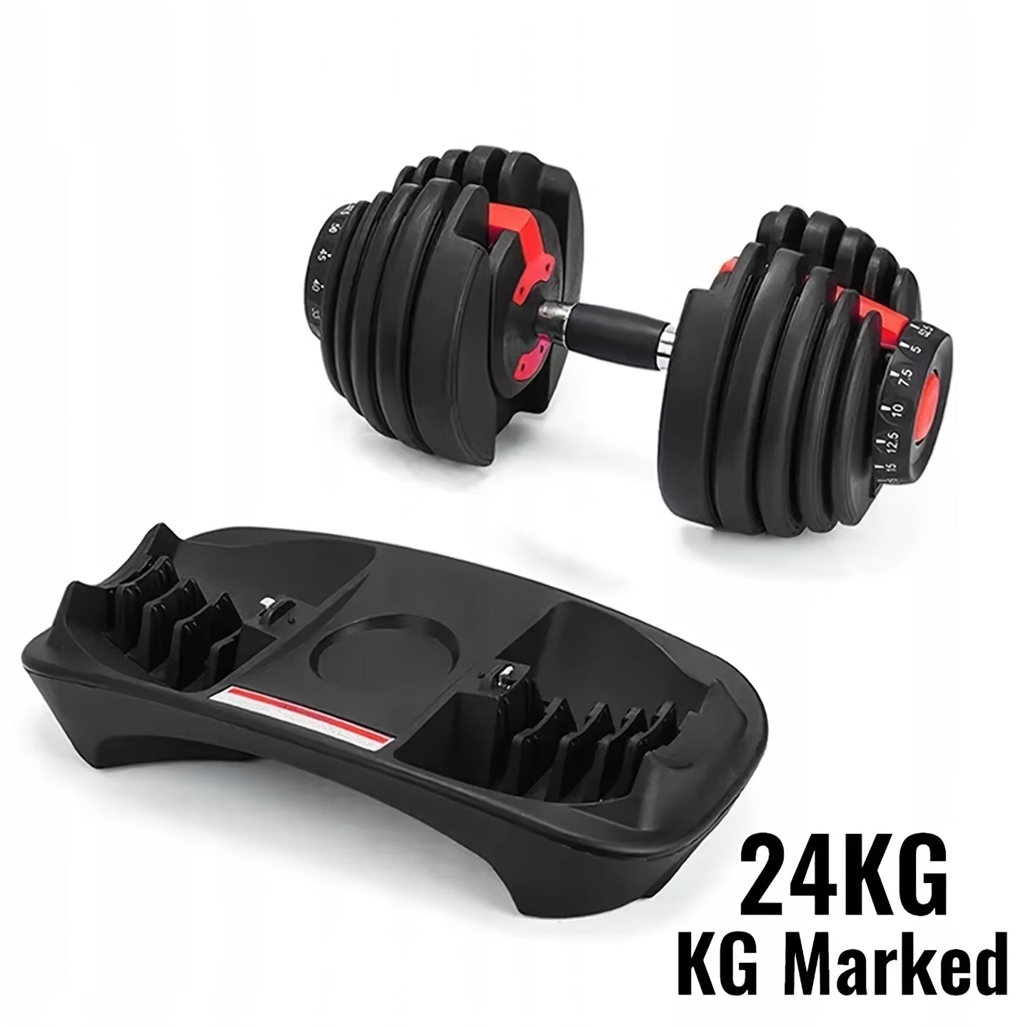 Adjustable Dumbbell 5in 1 (52.5lbs/24kg) | Anti-slip Dumbbell, Dumbbell Set for Women, Adjustable Dumbbell Set for Men, Fitness Workout, Strength Training, Antislip Grip, Compact Design, Durable Construction, Highquality Buil