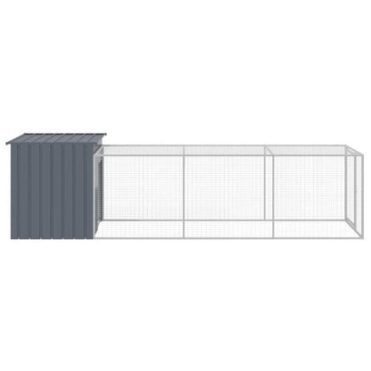 Kippenren – Kippenhok – Kippenkooi – Ren – Hennenren – Antraciet – Verzinkt Staal – 110x405x110 cm – Weerbestendig – Ruim