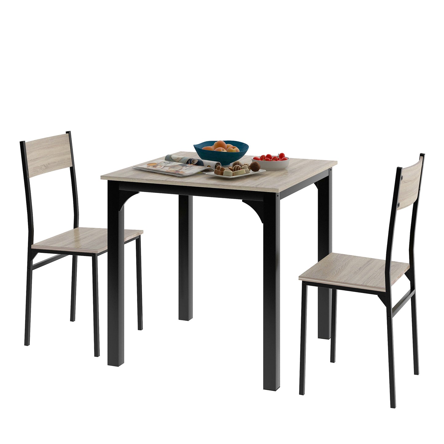 Salontafel – Koffietafel – Woonkamertafel – Tafel met Opbergruimte – Industriële Salontafel – Smeedijzeren Frame – Gehard Glasblad – Extra Ruime Opbergruimte – Compact Formaat – Grijs