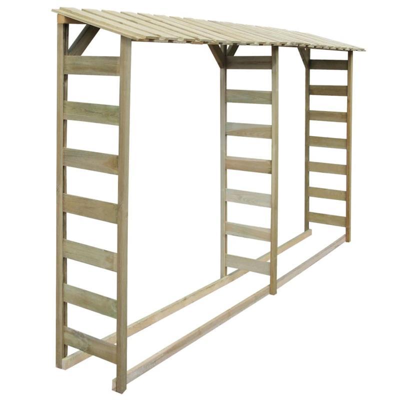 Houtopslagplaats – Houtberging – Houtschuur – Brandhoutopslag – Tuinschuur – Extra Groot 300x44x176 cm – Weerbestendige Metalen Constructie
