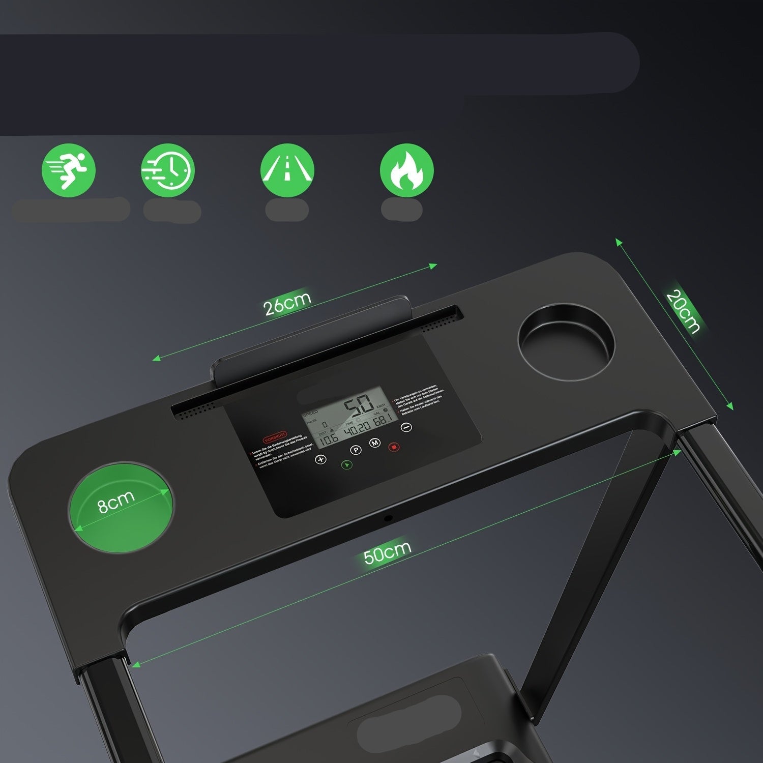 Loopband – Treadmill – Hardloopband – Loopmachine – Fitnessapparaat – Opvouwbaar Ontwerp – 12 Km/U Snelheid - QUORE