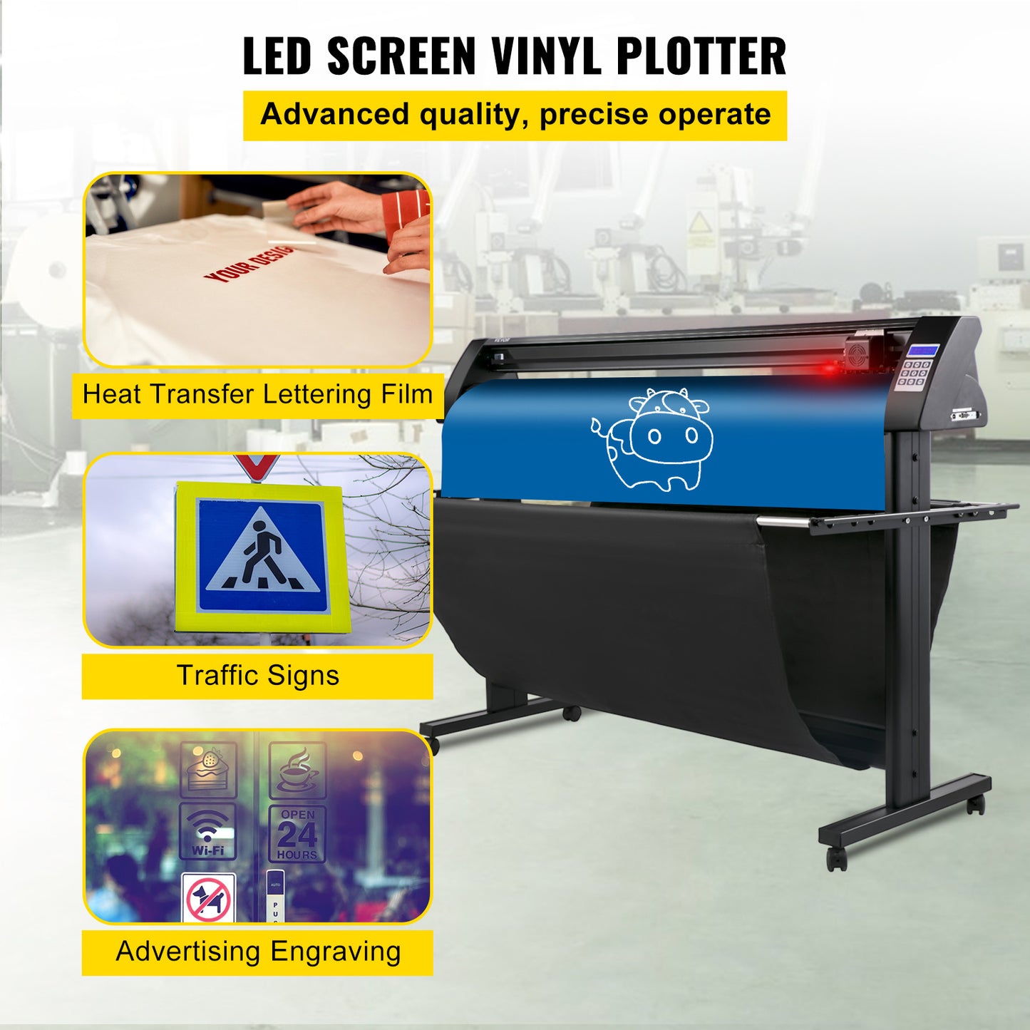 Snijplotter – Vinyl Cutter – Vinyl Plotter – Plotter Cutter – Vinyl Snijmachine – Rood Lichtgeleiding – Snijbreedte 135 cm