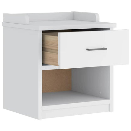 Modern White Solid Pine Hallway Bench with Shoe Storage, 45x40x50cm, Minimalist Design for Entryway or Living Room, Durable and Stylish Organizer for Shoes and Accessories