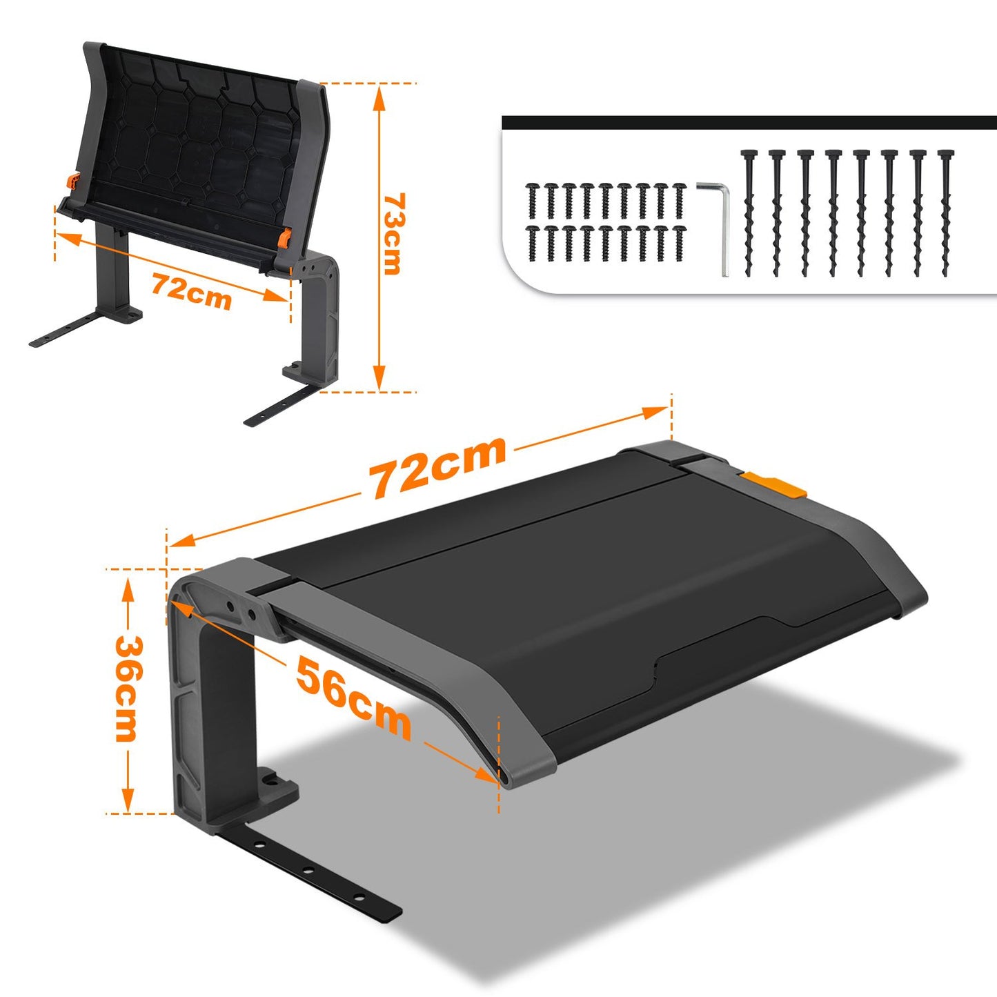 Robot Lawn Mower Garage, Folding Lawn Mower Garage, Garage for Robot Lawn Mowers, 72 x 56 x 36 cm, Easy Assembly, with Metal Feet, UV Protection