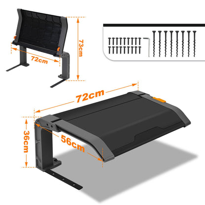 Robot Lawn Mower Garage, Folding Lawn Mower Garage, Garage for Robot Lawn Mowers, 72 x 56 x 36 cm, Easy Assembly, with Metal Feet, UV Protection