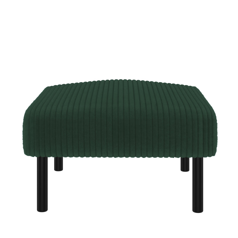 Premium Cord Fabric Stool with Metal Frame – Ultra-Soft Velour Cover for Ultimate Comfort – Versatile Use as Footrest, Stool, or Side Table – Quick & Tool-Free Assembly