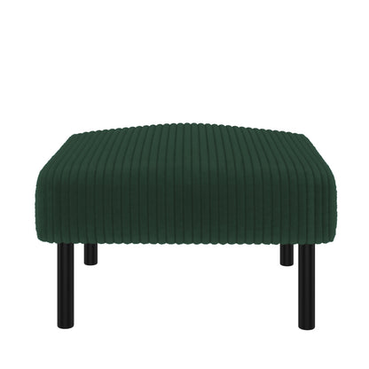 Premium Cord Fabric Stool with Metal Frame – Ultra-Soft Velour Cover for Ultimate Comfort – Versatile Use as Footrest, Stool, or Side Table – Quick & Tool-Free Assembly